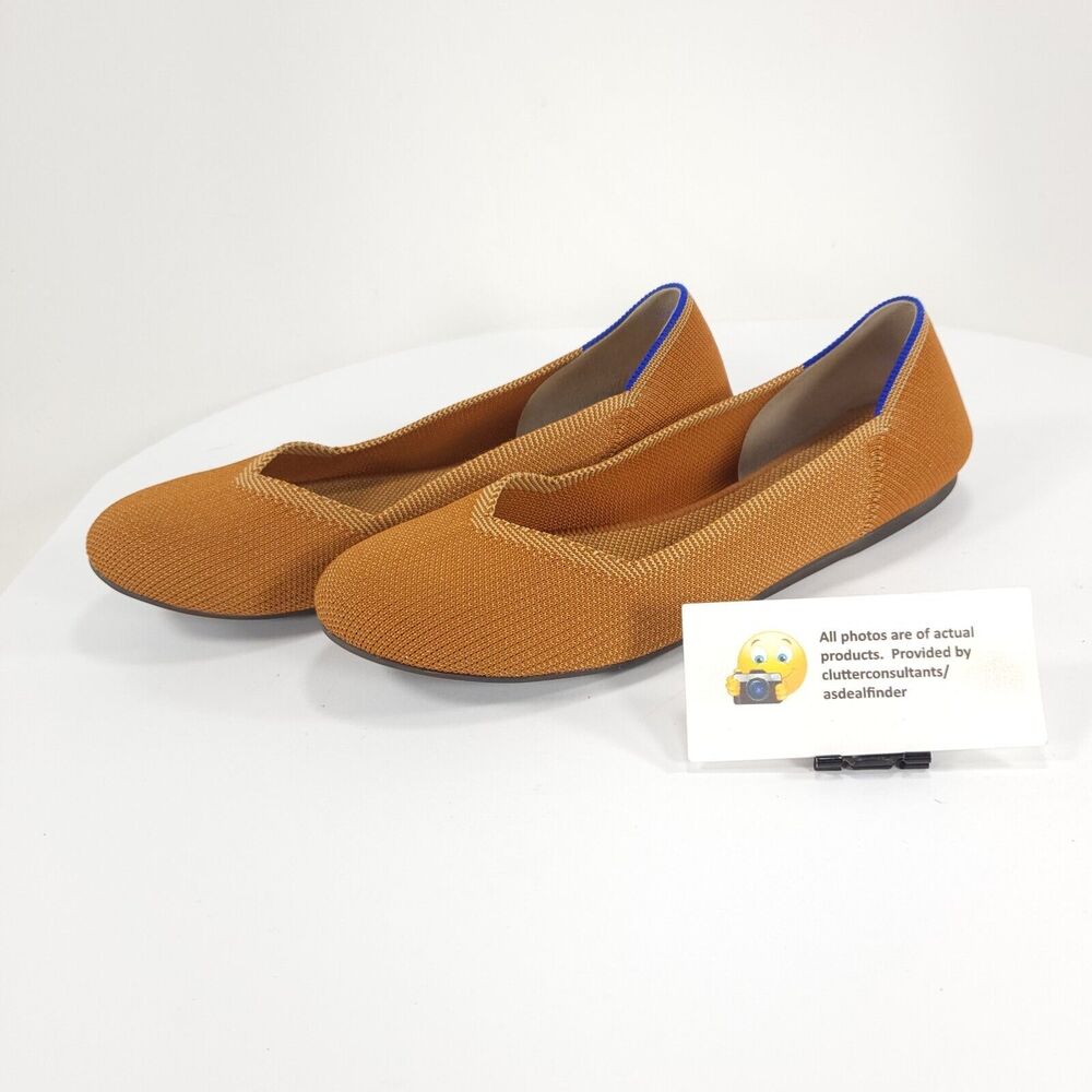 Women’s Casual Knit Ballet Flats in Burnt Orange